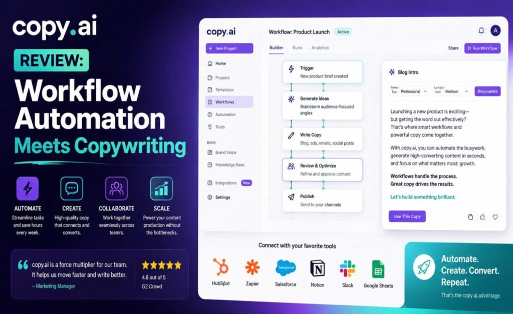 Copy.ai Review: Workflow Automation Meets Copywriting