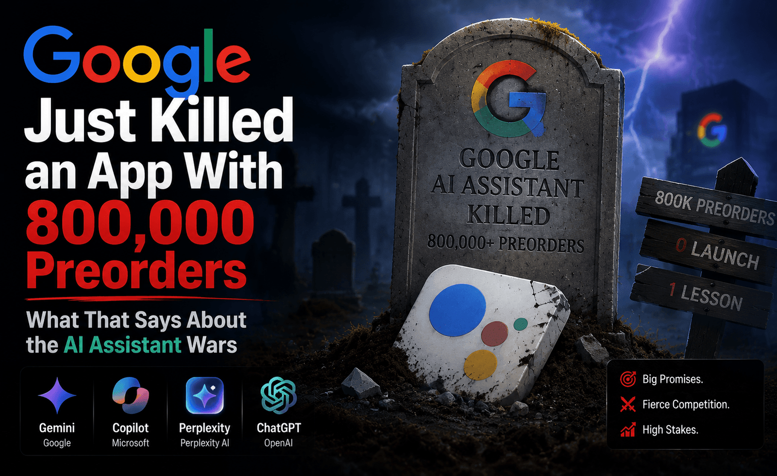 Google Just Killed an App With 800,000 Preorders — What That Says About the AI Assistant Wars